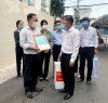Trưởng ban Dân vận Thành ủy Nguyễn Hữu Hiệp, động viên cán bộ Mặt trận