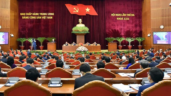Toàn cảnh phiên khai mạc Hội nghị lần thứ 3 Ban Chấp hành Trung ương Đảng khóa XIII.