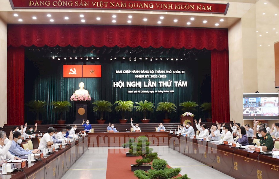 Ban Chấp hành Đảng bộ TPHCM biểu quyết thông qua nội dung hội ngh