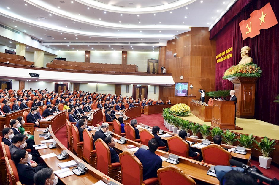 Quang cảnh Hội nghị lần thứ 4 Ban Chấp hành Trung ương Đảng khóa XIII.